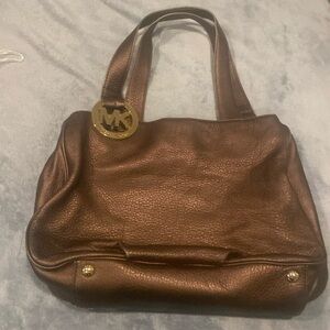 NWT Michael Kors Metallic Brown Leather Purse